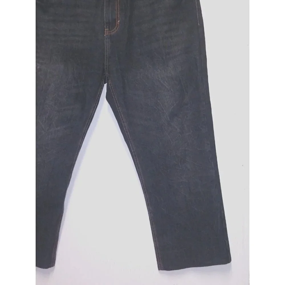 Makaveli Branded Mens Jeans Size 40/26.5 short dark wash high rise straight EUC